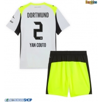 Maglie da calcio Borussia Dortmund Yan Couto #2 Seconda Maglia Bambino 2025-26 Manica Corta (+ Pantaloni corti)